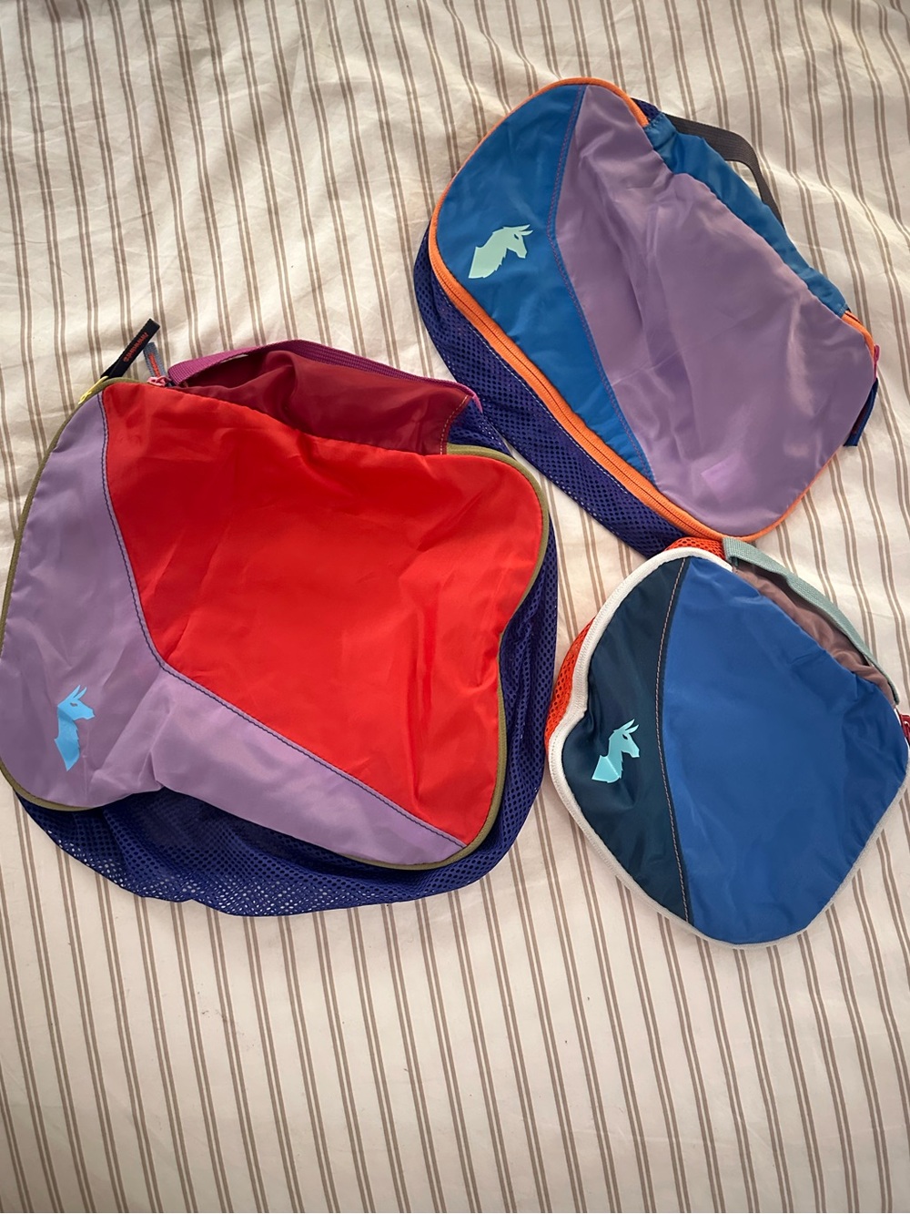 Cotopaxi Cubo Packing Cubes Set of 3 NEW NWOT - Travel Camping Blue Red Purple